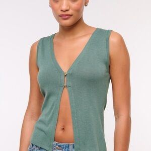 Abercrombie & Fitch Teal V-Neck Tank Top
